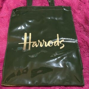 Green medium Harrods shopping bag